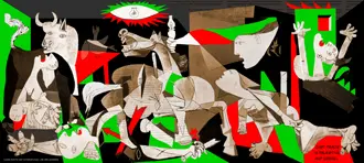 Collage: 'JUST PEACE IN PALESTINE AND ISRAEL'