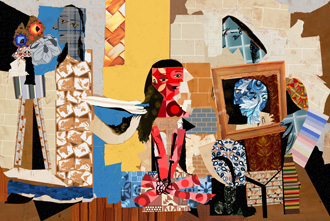 Collage: Studie Picasso - 'Frauen bei der Toilette'